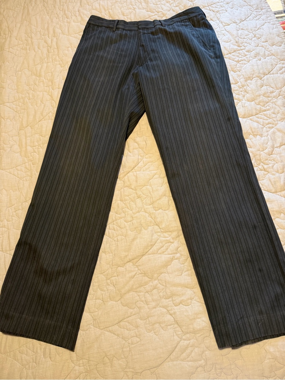 Express Men's Black Pinstripe Dress Pants